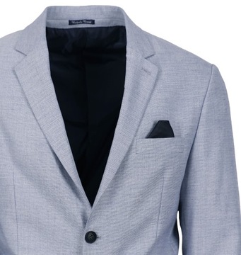 MARYNARKA MĘSKA ELEGANCKA WIZYTOWA BAWEŁNIANA CASUAL NIEBIESKA JASNA 58
