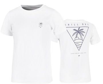 4F CHŁOPIĘCA KOSZULKA T-SHIRT BAWEŁNA / 164