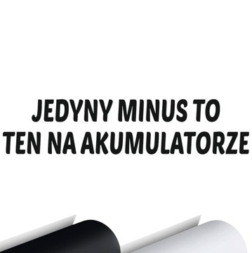 NAKLEJKA ŚMIESZNY TEKST JEDYNY MINUS... 26x6cm