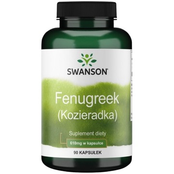 SWANSON FENUGREEK KOZIERADKA 610mg 90 kaps.