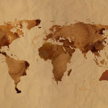 FOTOTAPETA 250x193 +KLEJ, Malowana brązowa mapa