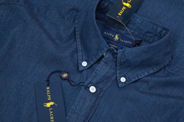 KOSZULA RALPH LAUREN POLO OXFORD JEANSOWA r. M