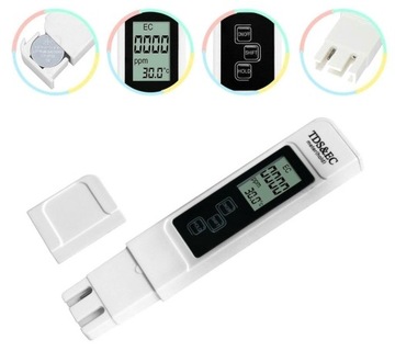 ИЗМЕРИТЕЛЬ ЖЕСТКОСТЬ ВОДЫ TDS EC TEMP ТЕСТЕР ОСМОСА