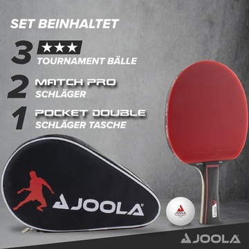 PALETKA DO PING PONGA JOOLA MATCH PRO x2 GRATIS ETUI PIŁECZKI ZESTAW