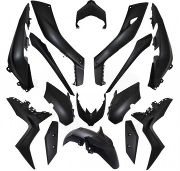YAMAHA X-MAX XMAX 125 300 2018-22 czasza błotnik bok zestaw czarny matt