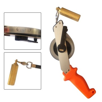 Прецизионный глубиномер масляного бака с прочной стальной линейкой и латунным отвесом длиной 20 м