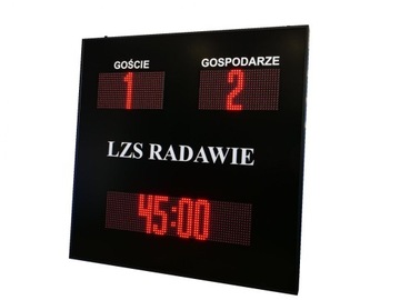 Tablica wyników LED 100x100cm + PILOT RADIOWY