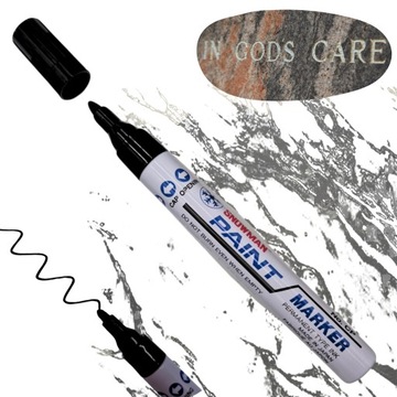Olejowy marker RENOWACJA NAGROBKÓW czarny pisak z farbą olejną