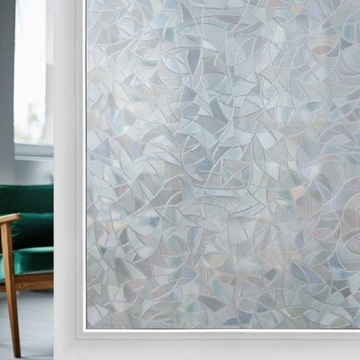 DEKORACYJNA FOLIA NA SZYBĘ OKIENNA WITRAŻOWA CHRONIĄCA PRYWATNOŚĆ 100*152cm