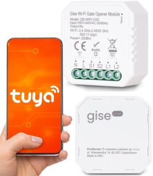 GISE SMART/ moduł do sterowania bramą Tuya WiFi