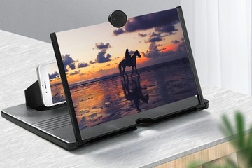 Экран ZOOM Magnifier для телефона Увеличитель до 12 дюймов с подставкой для телефона