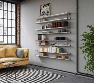 ПОЛКА ПОДВЕСНАЯ НАСТЕННАЯ СОВРЕМЕННАЯ, БЕЛАЯ