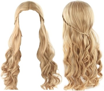 PERUKA BLOND WIG WŁOSY KOPCIUSZEK CINDERELLA STRÓJ KOSTIUM COSPLAY