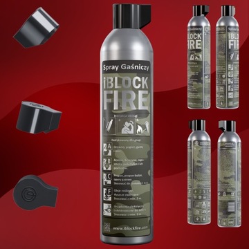 GAŚNICA BIWAK SURVIVAL ABCF+E 100%BIO SPRAY GAŚNICZY iBlockFIRE MILITARY