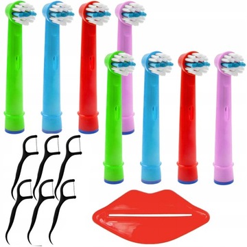 8x KOŃCÓWKA DO SZCZOTECZKI ORAL-B KIDS STAGES DLA DZIECI + WYKAŁACZKI