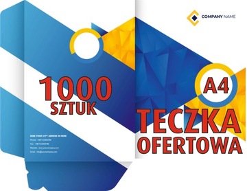 TECZKA firmowa A4 z NADRUKIEM Logo 1000 sztuk