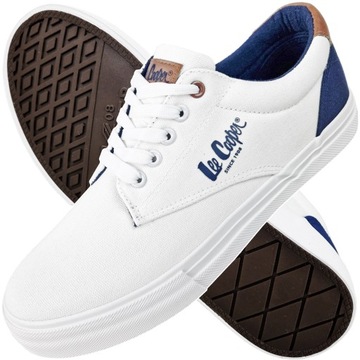 Trampki Męskie LEE Cooper Białe Wygodne Stylowe Tenisówki buty 2140M 42