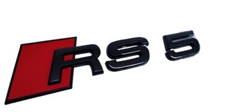 Audi RS5 Emblematy Czarny połysk znaczek