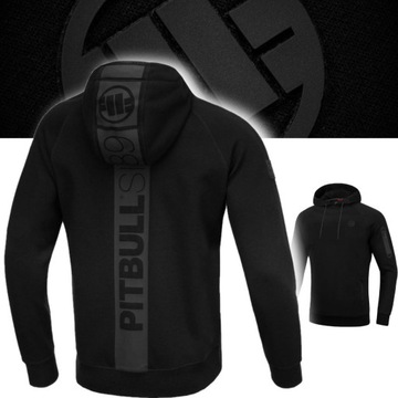 PITBULL WEST COAST BLUZA MĘSKA Z KAPTUREM STAFFORD 300g CZARNA 3XL