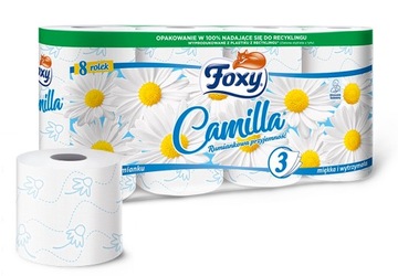 БУМАГА FOXY CAMILA РОМАШКА 8 РОЛИКОВ