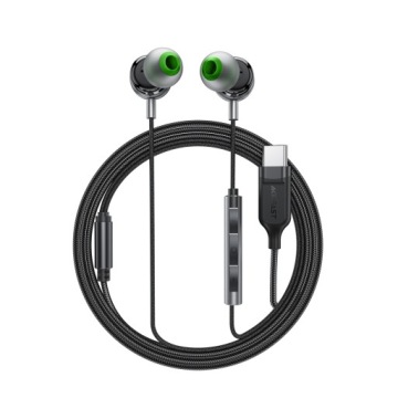 Drátová Sluchátka Usb-c S Mikrofonem A Dálkovým Ovládáním, Černá, 1.2 M