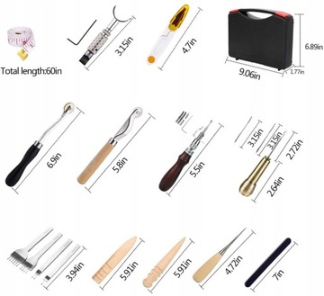 Набор инструментов для рукоделия из кожи, 48 шт.