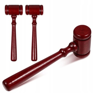 Aukcja mahoniowego młotka Judge Mallet 3 szt
