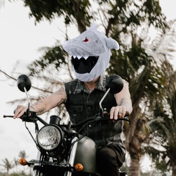 Крышка моторного шлема с полным лицом, плюшевые чехлы для шлемов животных для улицы