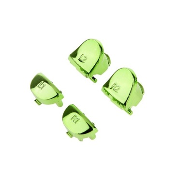 Хромированный корпус кнопок и тачпад для корпуса контроллера PS4, зеленый