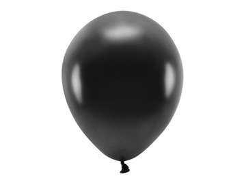 Balony Eco 30cm metalizowane, czarny (1 op. / 10 szt.)