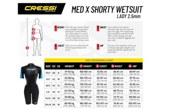 PIANKA NEOPRENOWA CRESSI MED X 2,5MM r. S /2