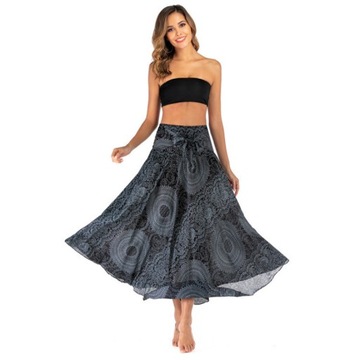 СТИЛЬНАЯ, ЛЕТЕЮЩАЯ, ДЛИННАЯ ЖЕНСКАЯ ЮБКА-МАКСИ ДО ЩИЛИЩА В БОХО