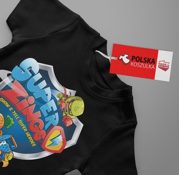 ZESTAW 3W1 KOSZULKA DLA DZIECI TATUAŻE NAKLEJKI SUPER ZINGS 116 JAKOŚĆ