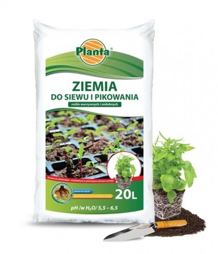 Ziemia do wysiewu i pikowania ZIÓŁ roślin warzywnych i ozdobnych 20L Planta