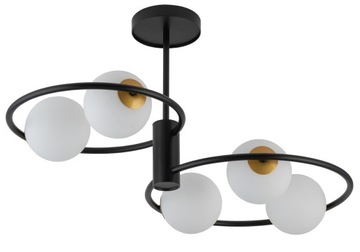 Designerski Nowoczesny SIGMA AQUA 5 plafon czarny LED