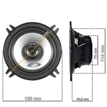 GŁOŚNIKI ALPINE Peugeot 206 207 307 Citroen C2 C3 Xsara Picasso PRZÓD TYŁ