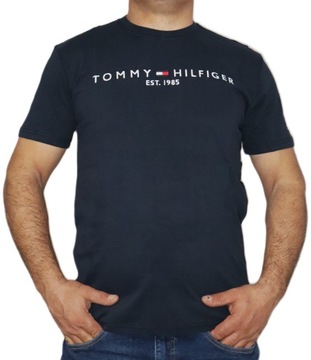 Tommy Hilfiger Koszulka granatowa T-shirt logo Tee est. 2XL new