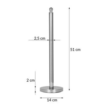ЗАПАСНАЯ ПОЛОЧКА ДЛЯ ТУАЛЕТНОЙ БУМАГИ 51 см ХРОМ СОВРЕМЕННЫЙ МЕТАЛЛИЧЕСКИЙ ДЕРЖАТЕЛЬ