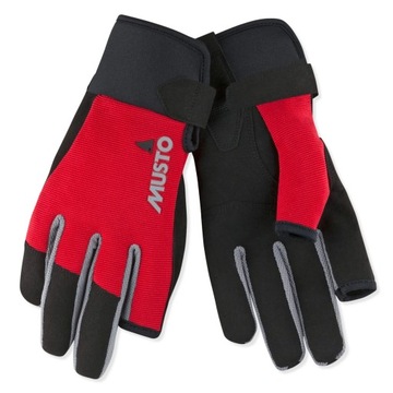 Rękawiczki pokładowe Musto Ess Sailing Glove, długi palec, XS, czerwone