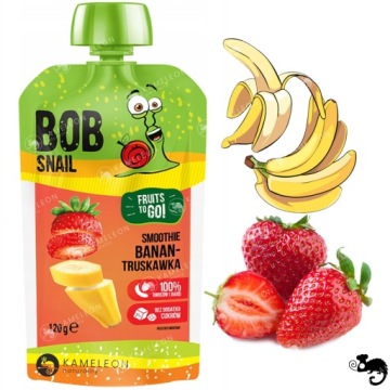 BOBSNAIL MUS PRZECIER smoothie BANAN TRUSKAWKA 120