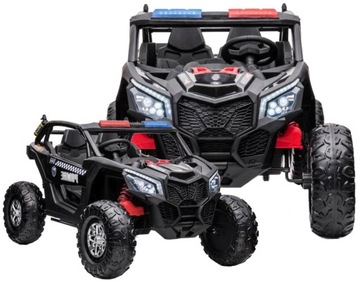 Buggy Auto Na Akumulator Policyjne 4x4 24V do 60kg 8km/h MP3 LED EVA Pilot