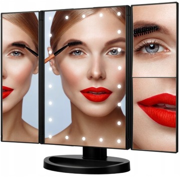 Lusterko do makijażu Humanas HS-ML04 z podświetleniem 21 LED 4xAAA x2 x3