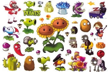 Tatuaże dla dzieci Plants vs Zombies