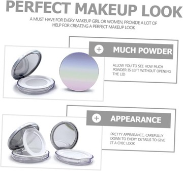 2 Пудреница, компактная пудреница с пуховкой, небольшой дорожный контейнер