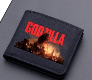 PORTFEL GODZILLA 5 PRZEGRÓDEK, KOLOR CZARNY