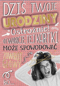 Kartka urodzinowa dla dziewczyny z żartem DK957