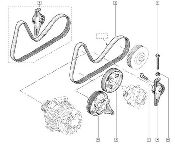 НАТЯЖИТЕЛЬ РЕМНЯ RENAULT MEGANE I 1.9 DCI