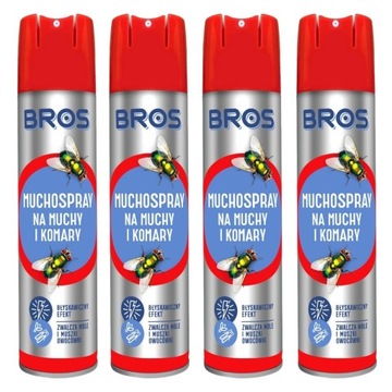 SPRAY NA MUCHY KOMARY OWADY BROS 400ml DUŻY PAKIET