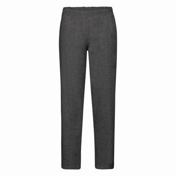 Spodnie Dresowe Dres FRUIT OF THE LOOM ciemno szare bez ściągacza M