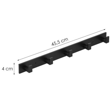 ВЕШАЛКА ДЛЯ ОДЕЖДЫ НАСТЕННАЯ КЛЮЧИ ДЛЯ ЛОФТА НАСТЕННАЯ ЧЕРНЫЙ КРЮЧОК ДЛЯ ЗАЛА 45см